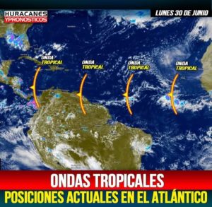 Las ondas tropicales llegarán cada semana muy seguido y debemos estar pendientes de que no se vuelvan ciclones en el mes de julio.