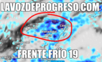 FRENTE FRÍO 19 ENTRA A LA PENÍNSULA DE YUCATÁN DEJANDO LLUVIAS EN PROGRESO Y LAS COSTAS YUCATECAS, ESTE LUNES 8 DE DICIEMBRE.